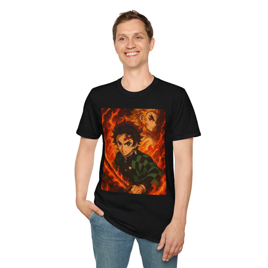 Demon Slayer Graphic Tee, Unisex Anime Shirt, Softstyle T-Shirt for Fans, Casual Wear, Gift for Otaku