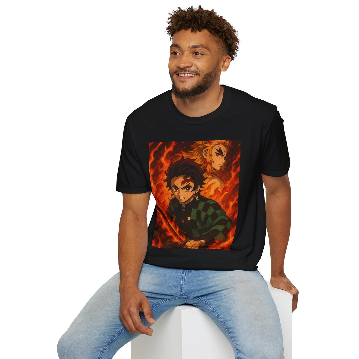 Demon Slayer Graphic Tee, Unisex Anime Shirt, Softstyle T-Shirt for Fans, Casual Wear, Gift for Otaku