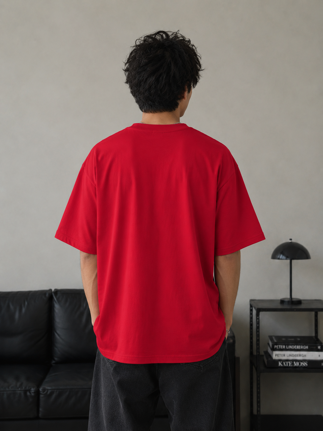 One Piece Monkey D. Luffy Oversized T-Shirt | Red Graphic Anime Typography Tee