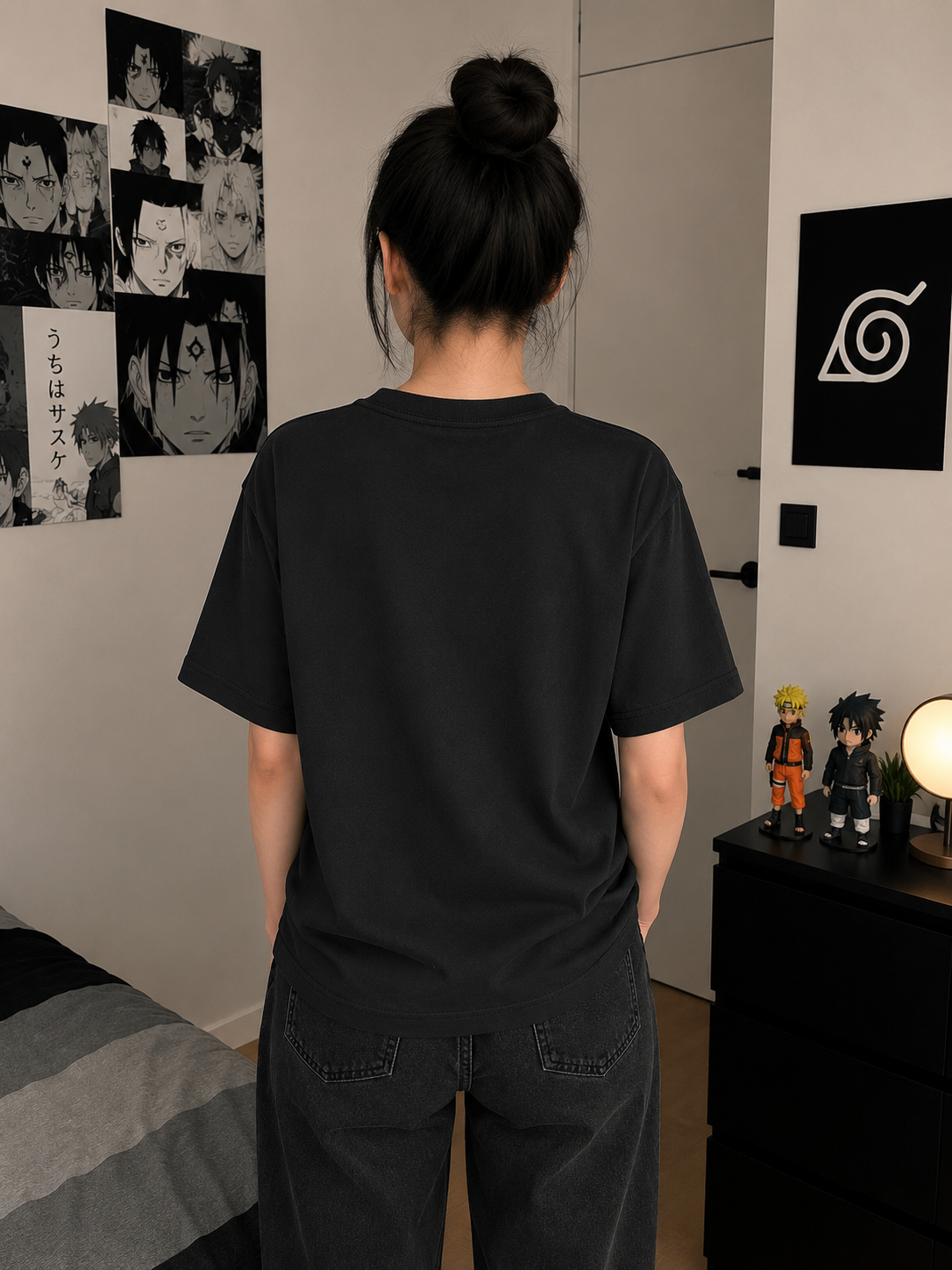 Demon Slayer Shinobu Kocho Oversized T-Shirt | Black Insect Hashira Butterfly Eye Box Tee