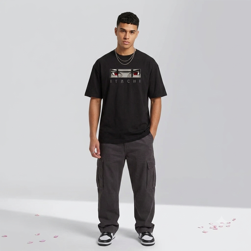 Naruto: Itachi Uchiha Oversized Graphic T-Shirt